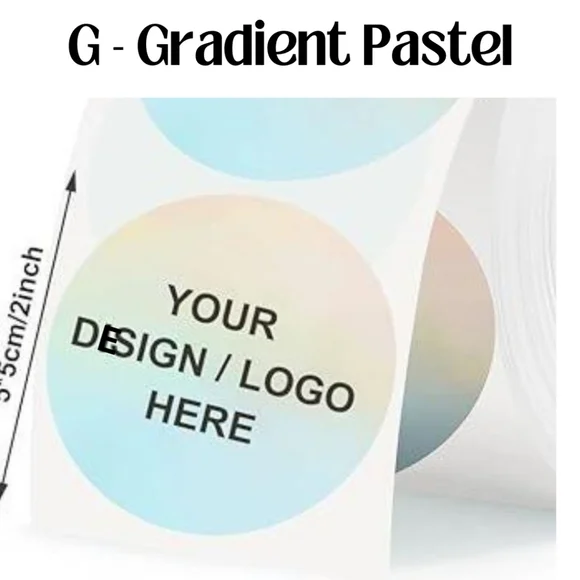 CUSTOM THANK YOU/QR CODE STICKERS - 100 2" STICKERS PER ROLL - Picture 4 of 13